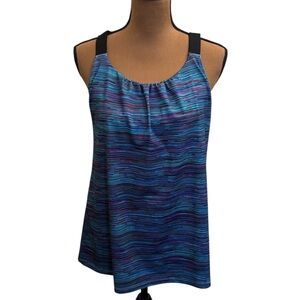 Champion Duo-Dry Striped Workout Yoga Running Athletic Tank Top Size XXL